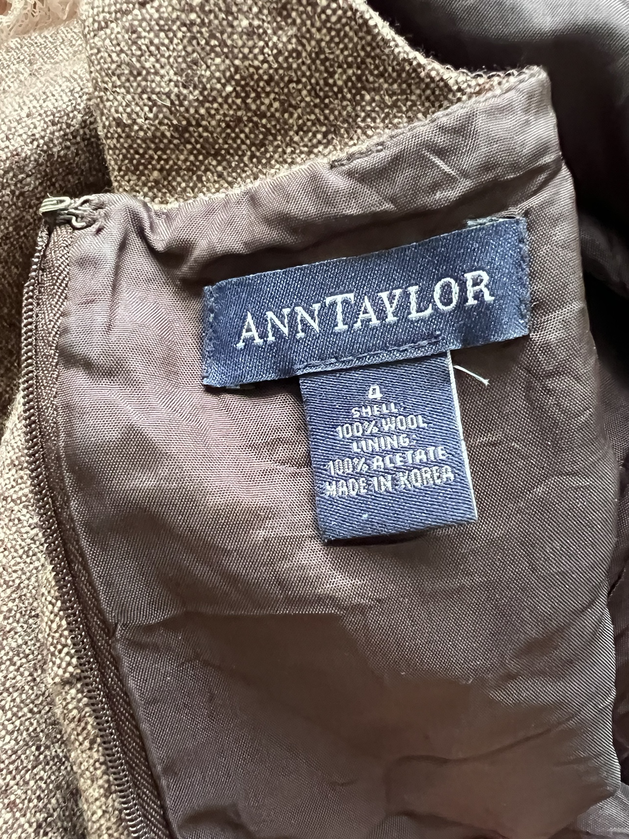 Ann Taylor Brown Tweed Dress - photo 3
