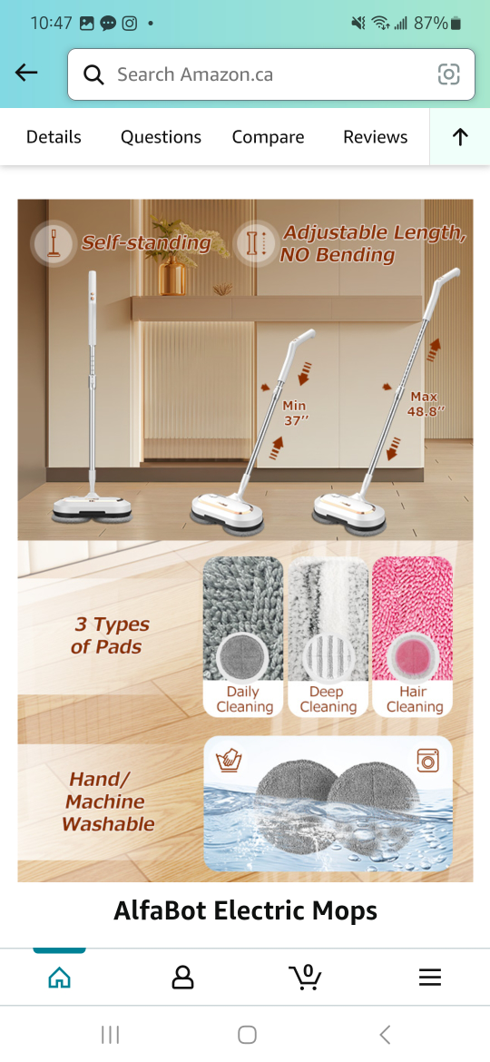 AlfaBot S2 Cordless Electric Mop - photo 2