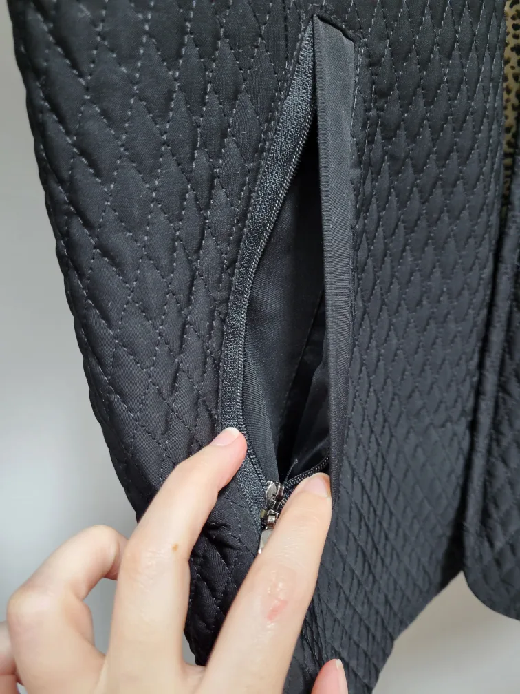 Liz Claiborne Black Quilted Jacket image indicator(3)