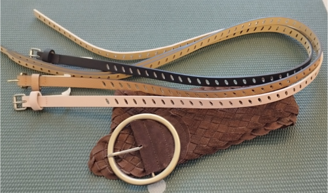 Various Belts of different colours