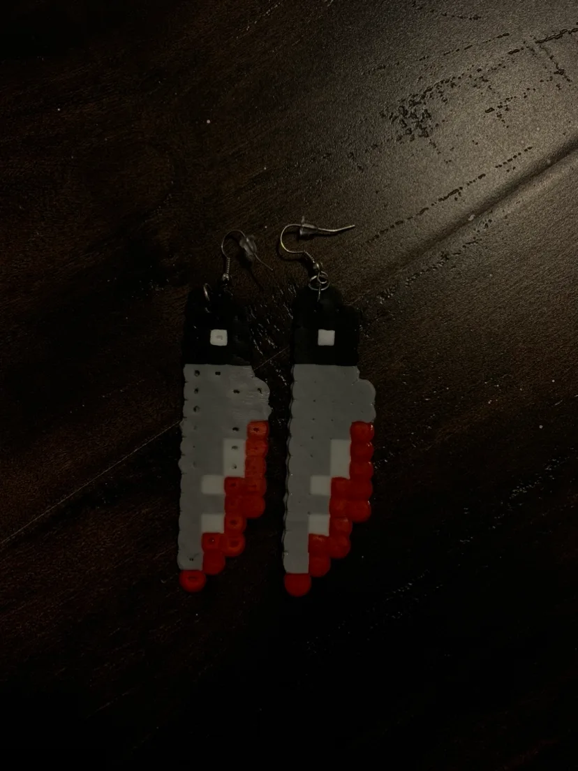 Perler Bead Keychains, earrings image indicator(3)