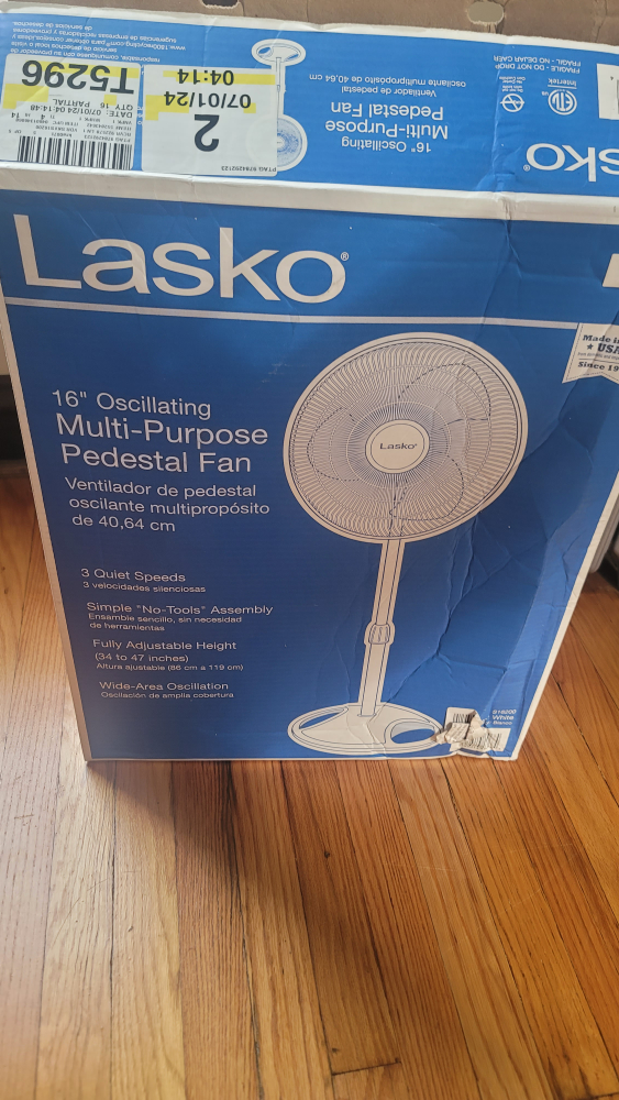Lasko 16" Oscillating Pedestal Fan - photo 2