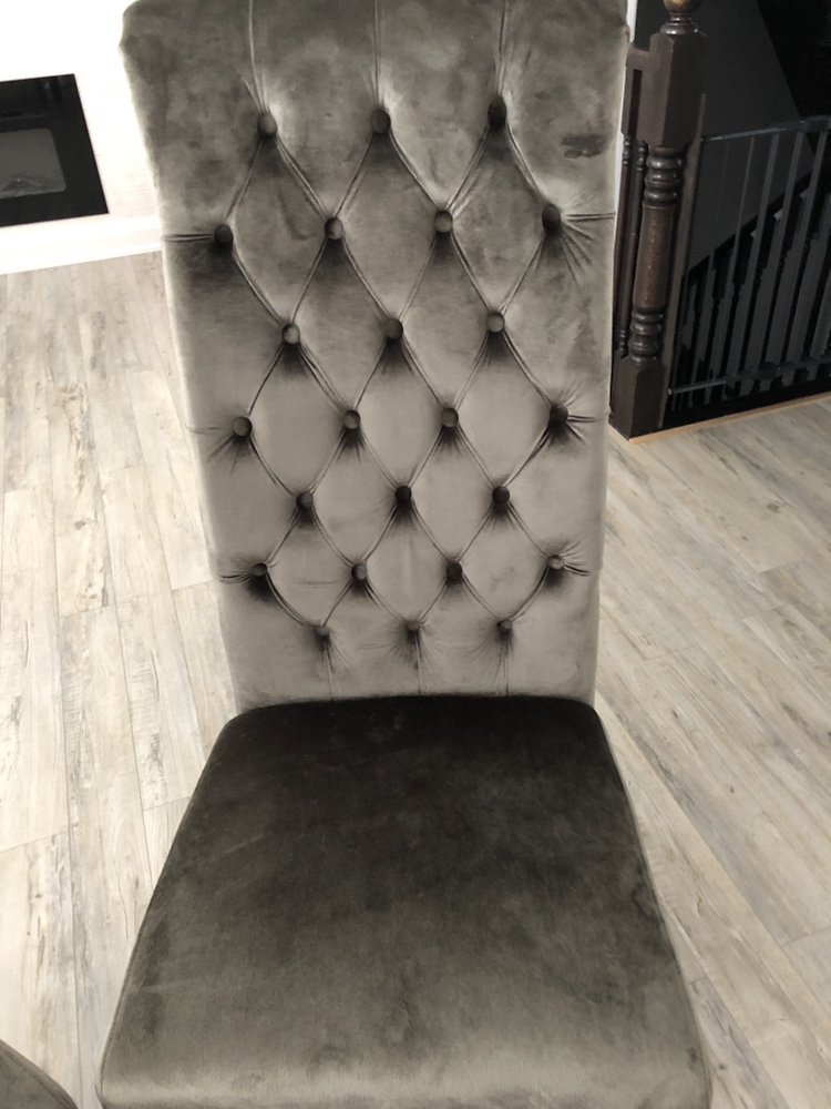 Grey Velvet Dining Chairs (Set of Two) - photo 2