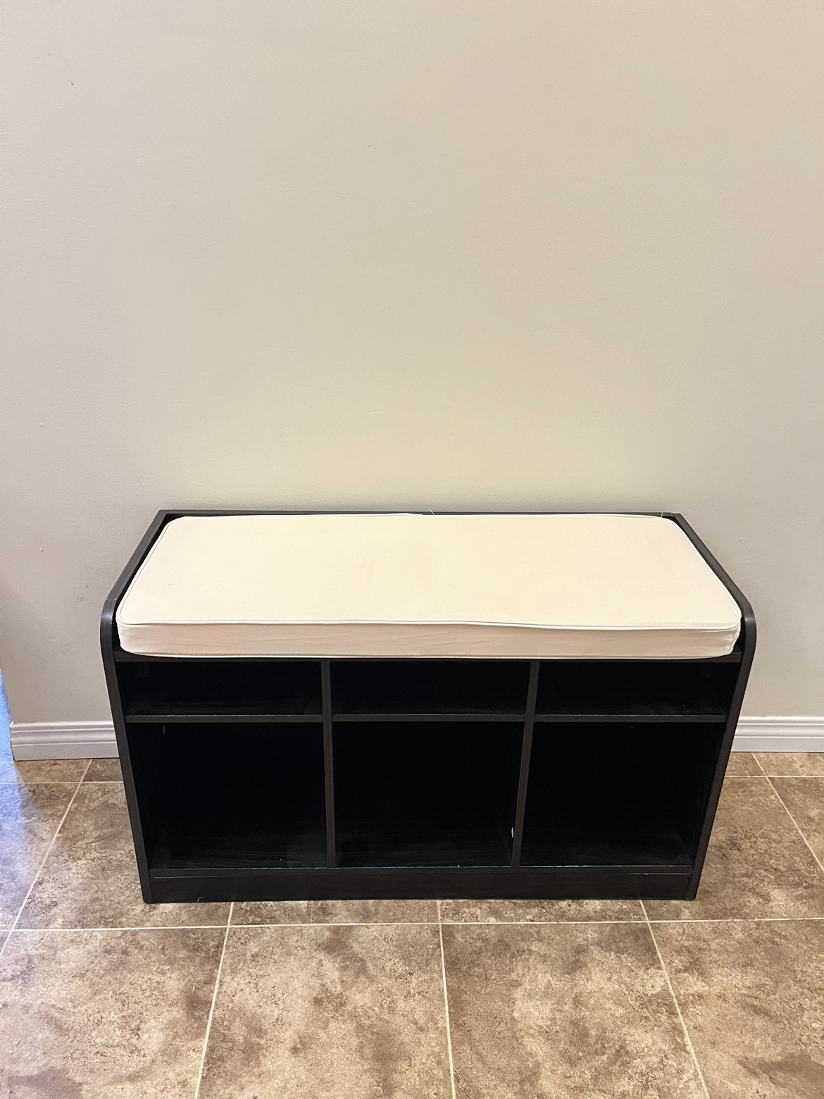 Black Shoe Bench with Storage