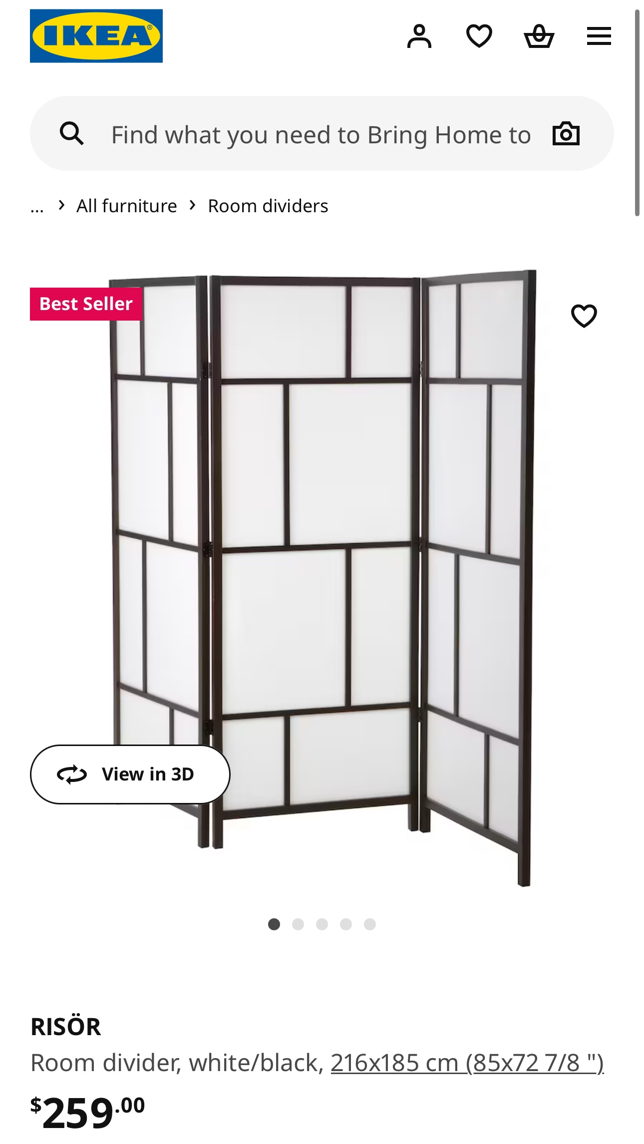 IKEA RISÖR Room Divider - photo 4