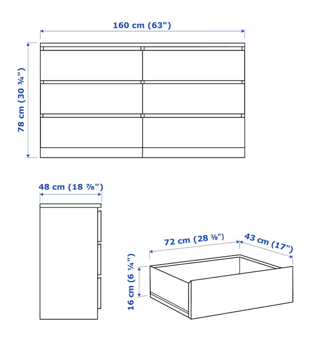 IKEA MALM 6-Drawer Dresser - photo 3