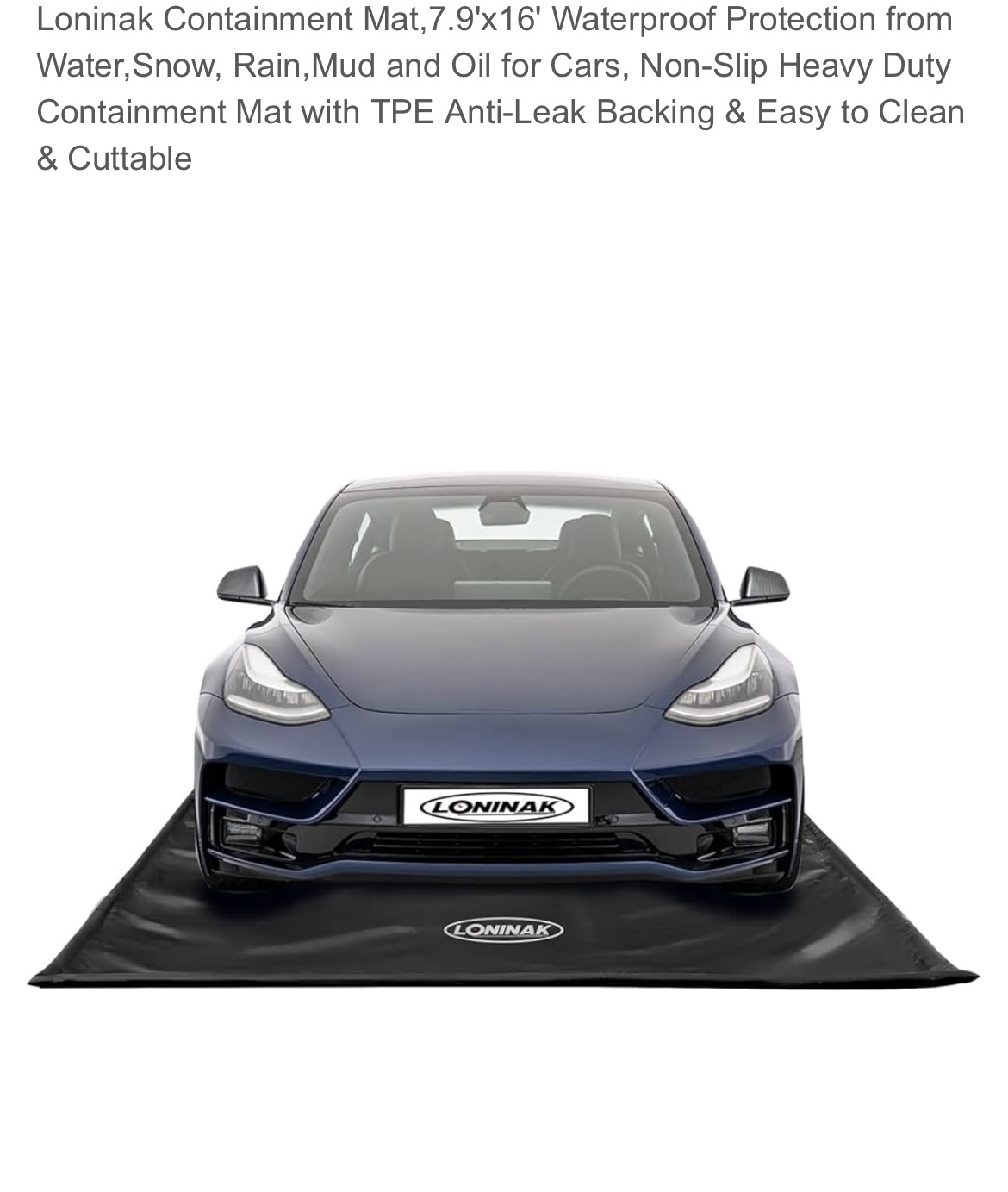 Garage Mat for snow