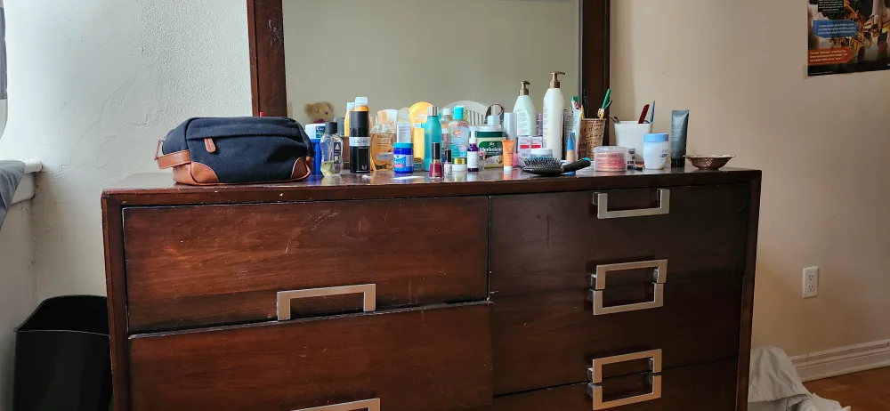 #freecycle Dark Wood Dresser with Mirror image indicator(2)