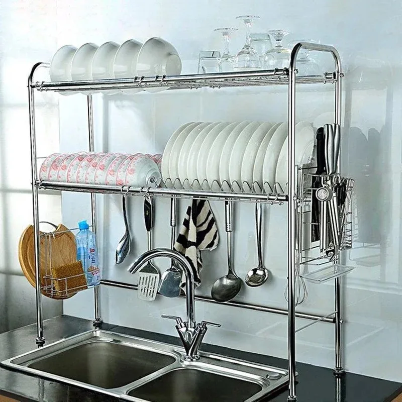Stainless steel Over The Sink Dish Drying Rack thumbnail