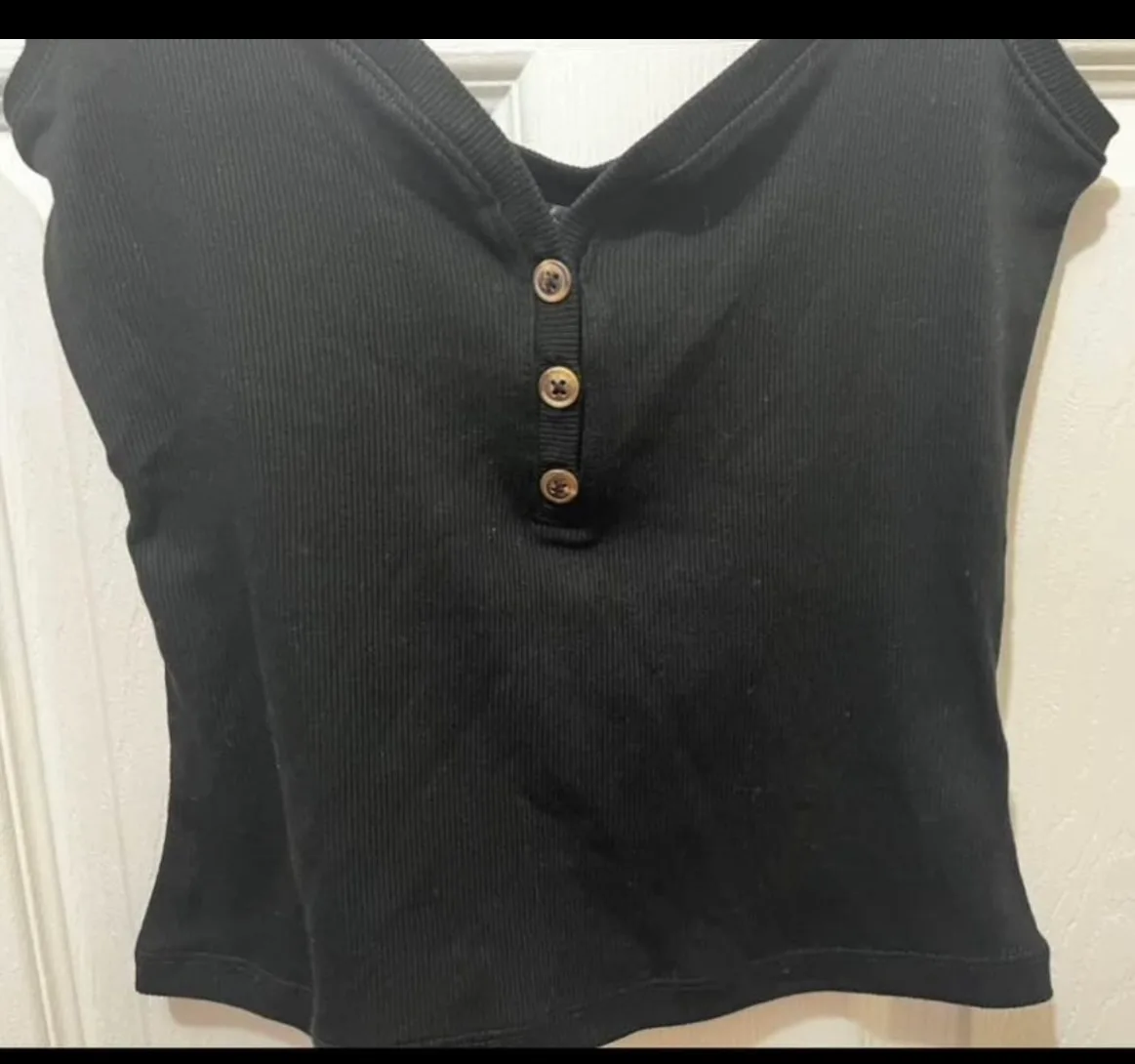 Dynamite Black Ribbed Tank Top image indicator(3)
