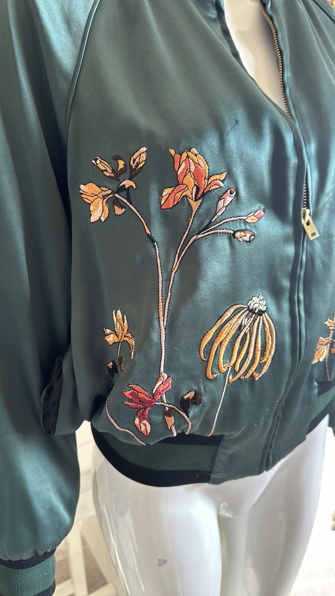 Floral Embroidered Bomber Jacket - photo 2