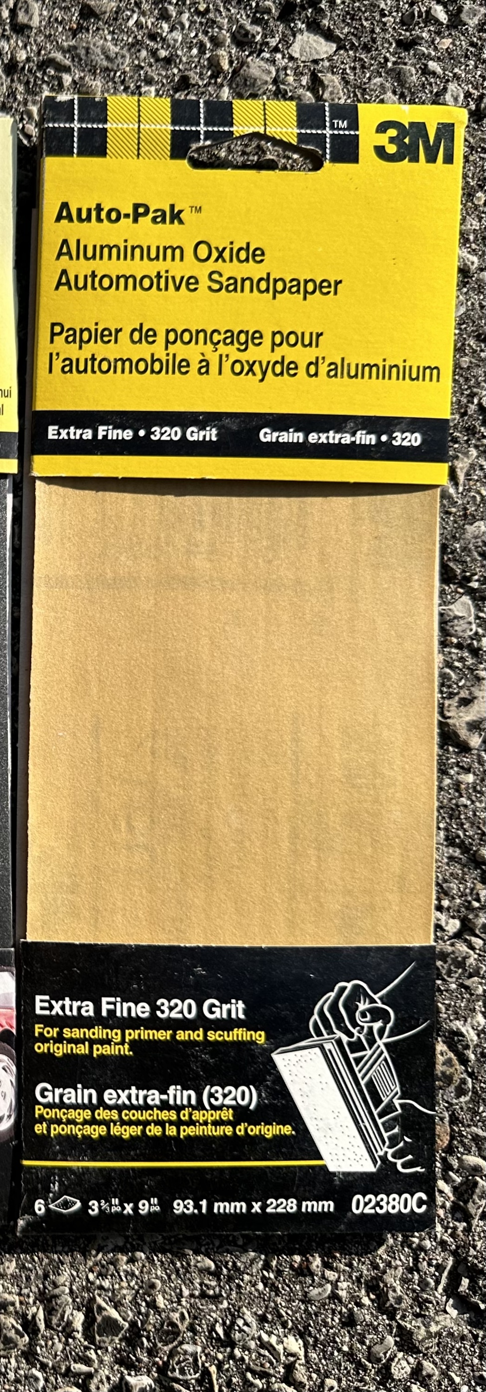 NEW! 3M Auto-Pak Aluminum Oxide Automotive Sandpaper 320 Grit