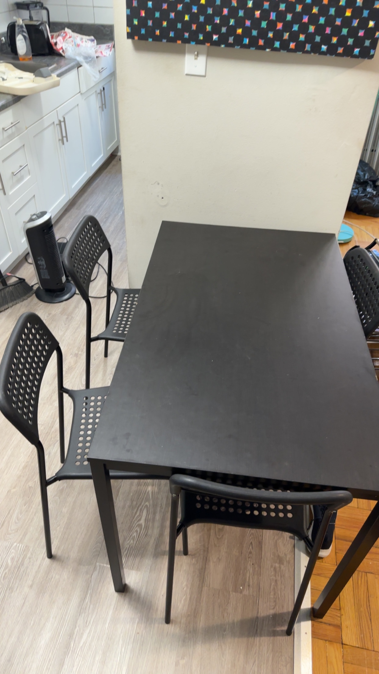 Black Dining Table and Chairs Set - photo 2