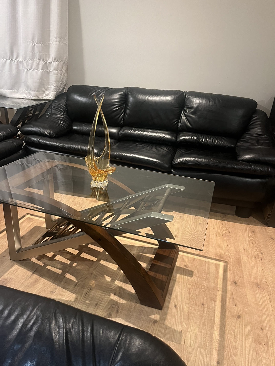Leather Sofa Set with Coffee Table - photo 2