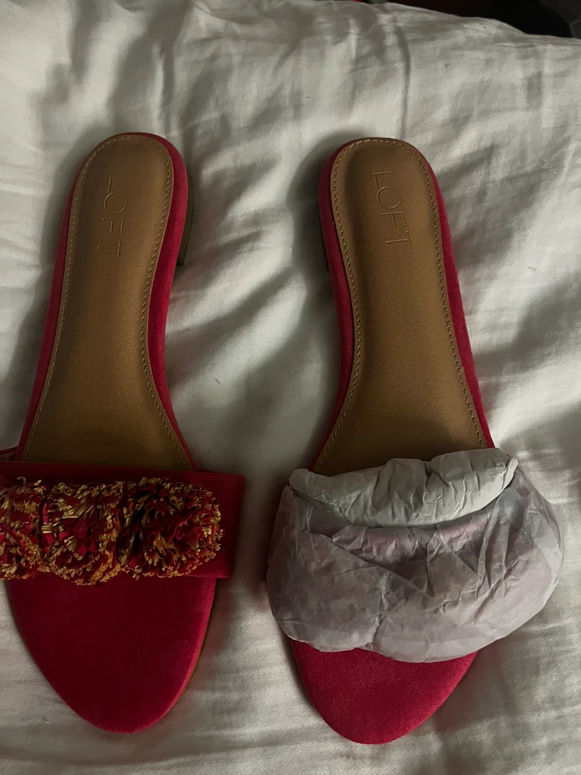 LOFT Pink Suede Slides image indicator(3)