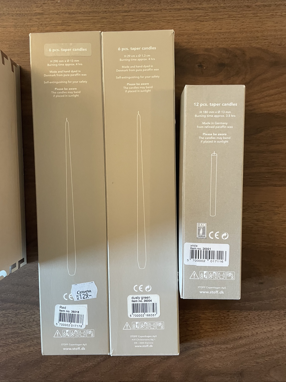 Stoff Nagel Danish designer Taper Candles and Candle Holder - photo 3