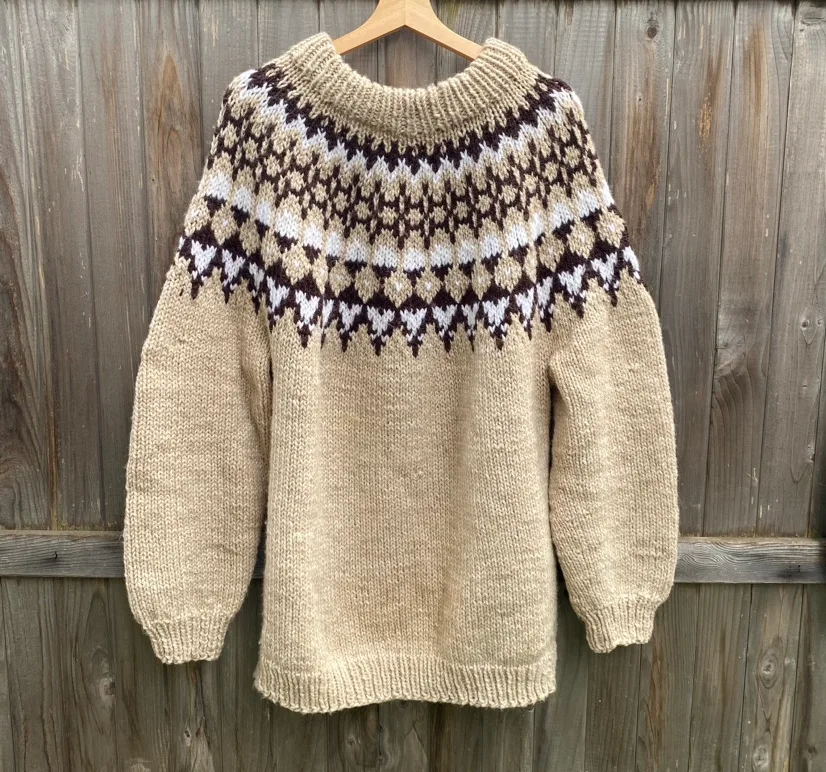 Vintage Fair Aisle Chunky Knit Sweater (XXL) thumbnail