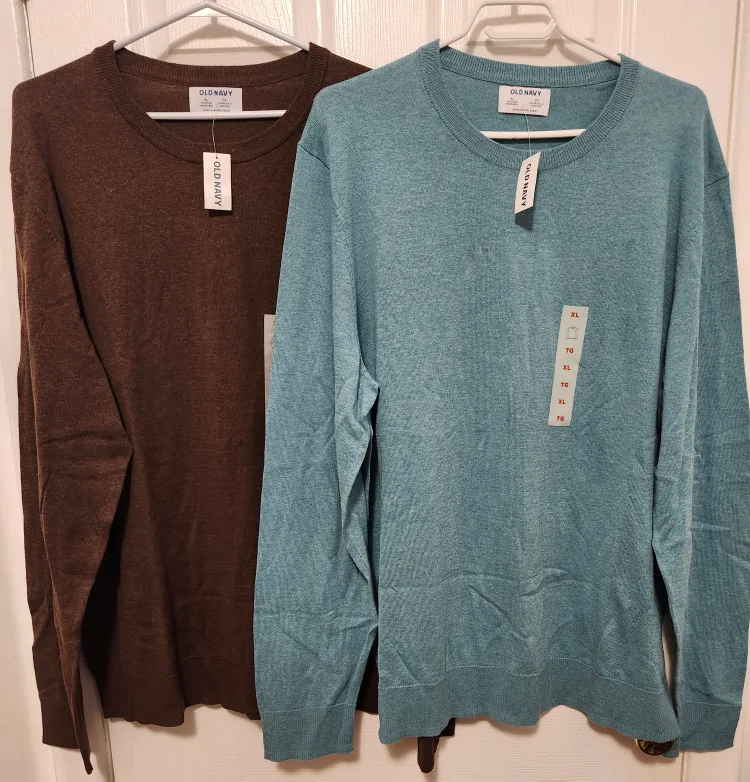 2 New Old Navy Men's Long Sleeve Sweater - XL thumbnail