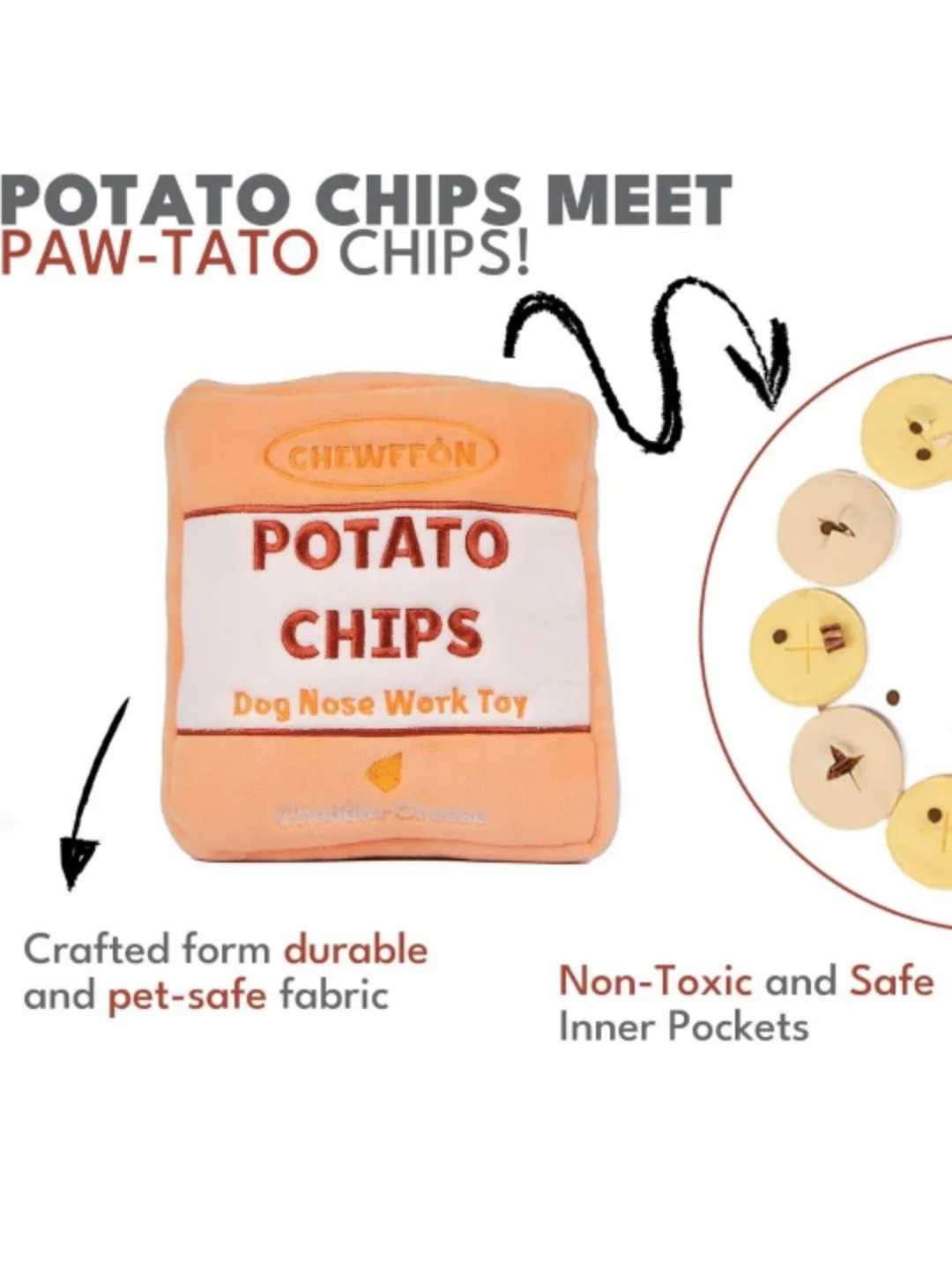 ☆Brand new / Never used☆ Dog Puzzle Toy - Potato chips image indicator(4)