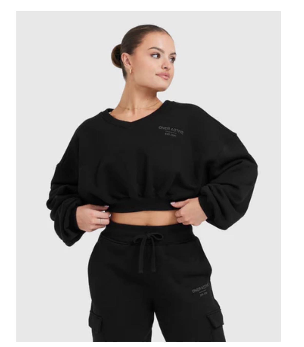 Oneractive -All Day EST 202 Crop V-Neck Sweatshirt
