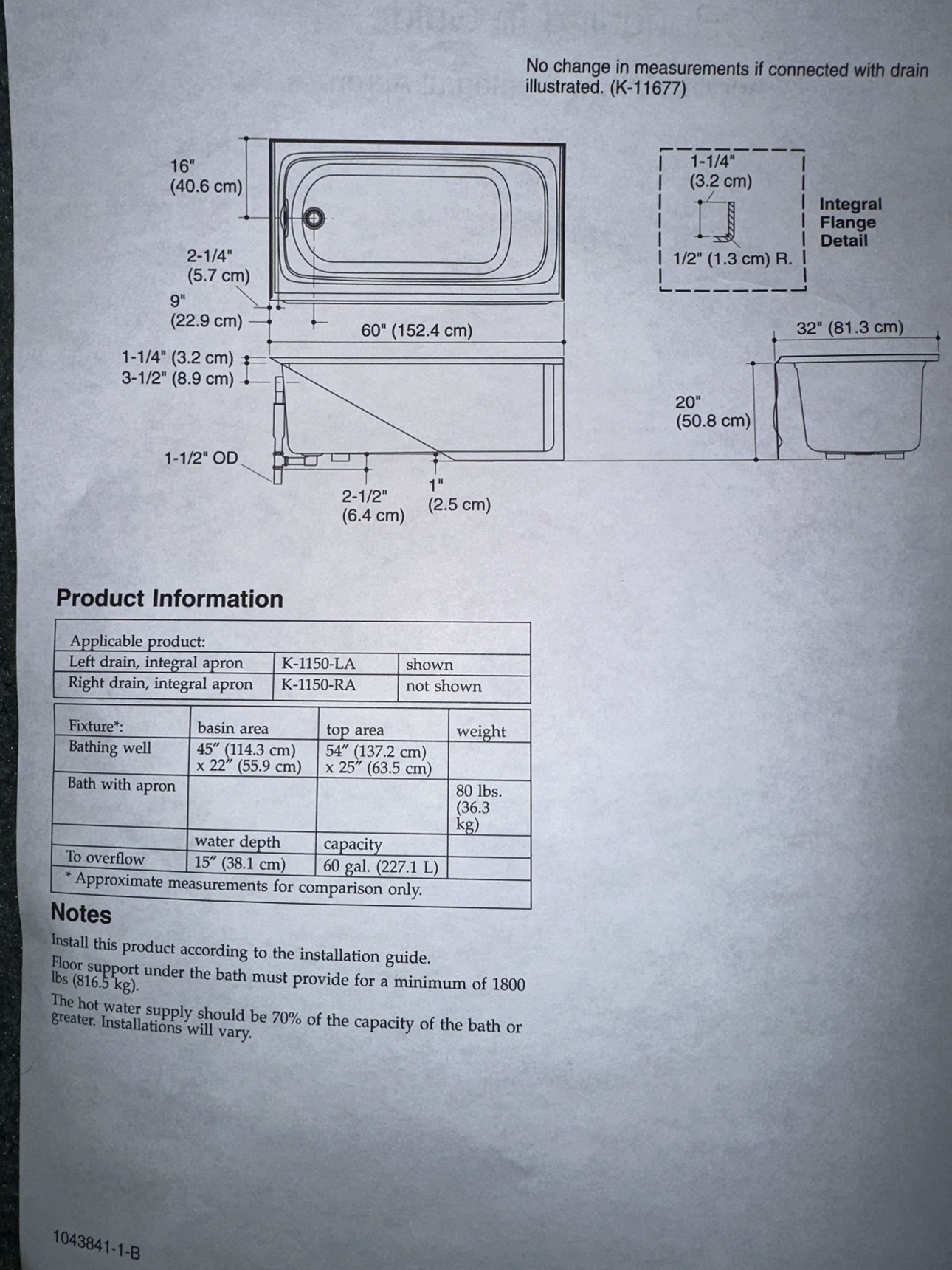 New Bathtub in Box right hand drain - photo 2