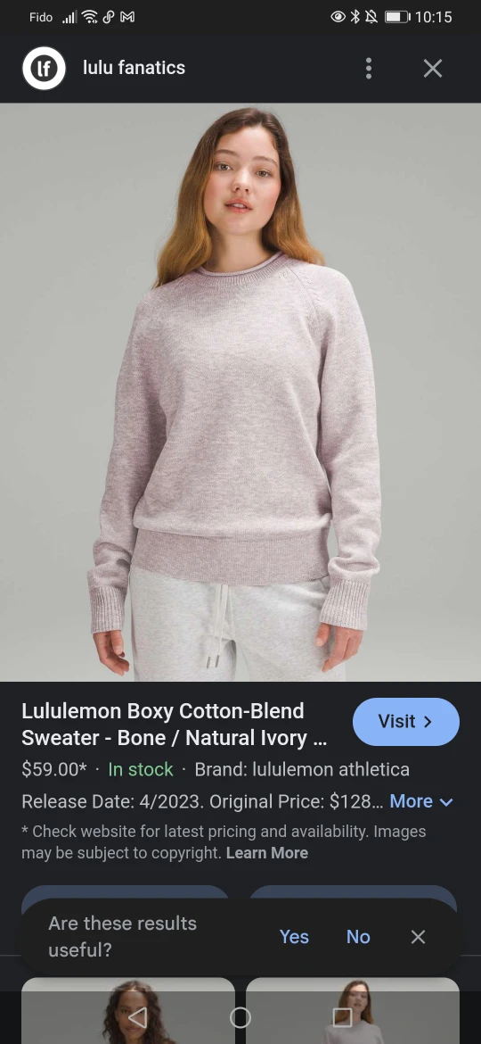 Lululemon Boxy Cotton-Blend Sweater