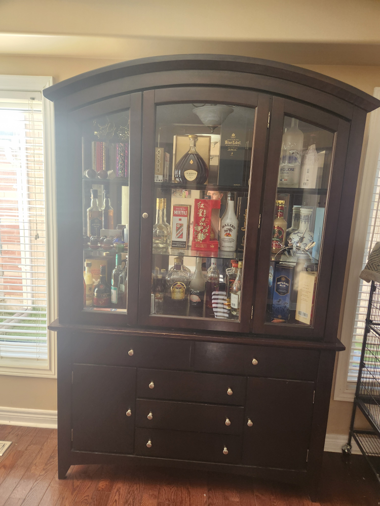 Dark Wood China Cabinet