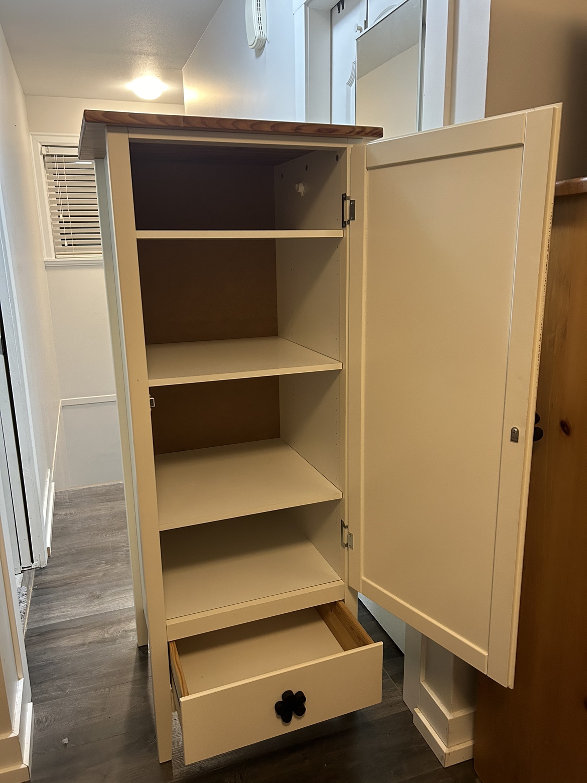 White Cabinet with Drawer - photo 3