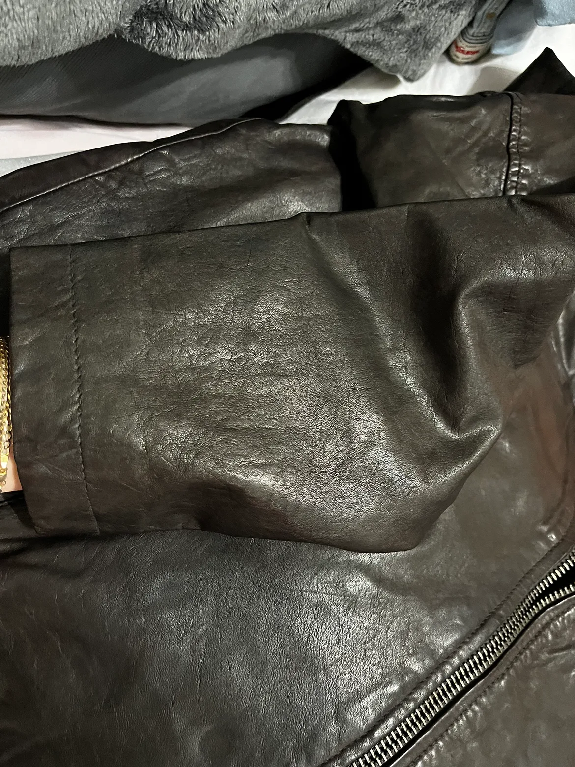 Marc New York Andrew Marc Leather Jacket Size 2XL image indicator(8)