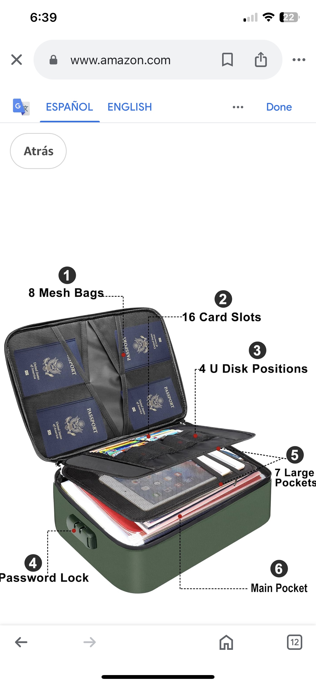 Fireproof and Waterproof Document Bag BRAND NEW