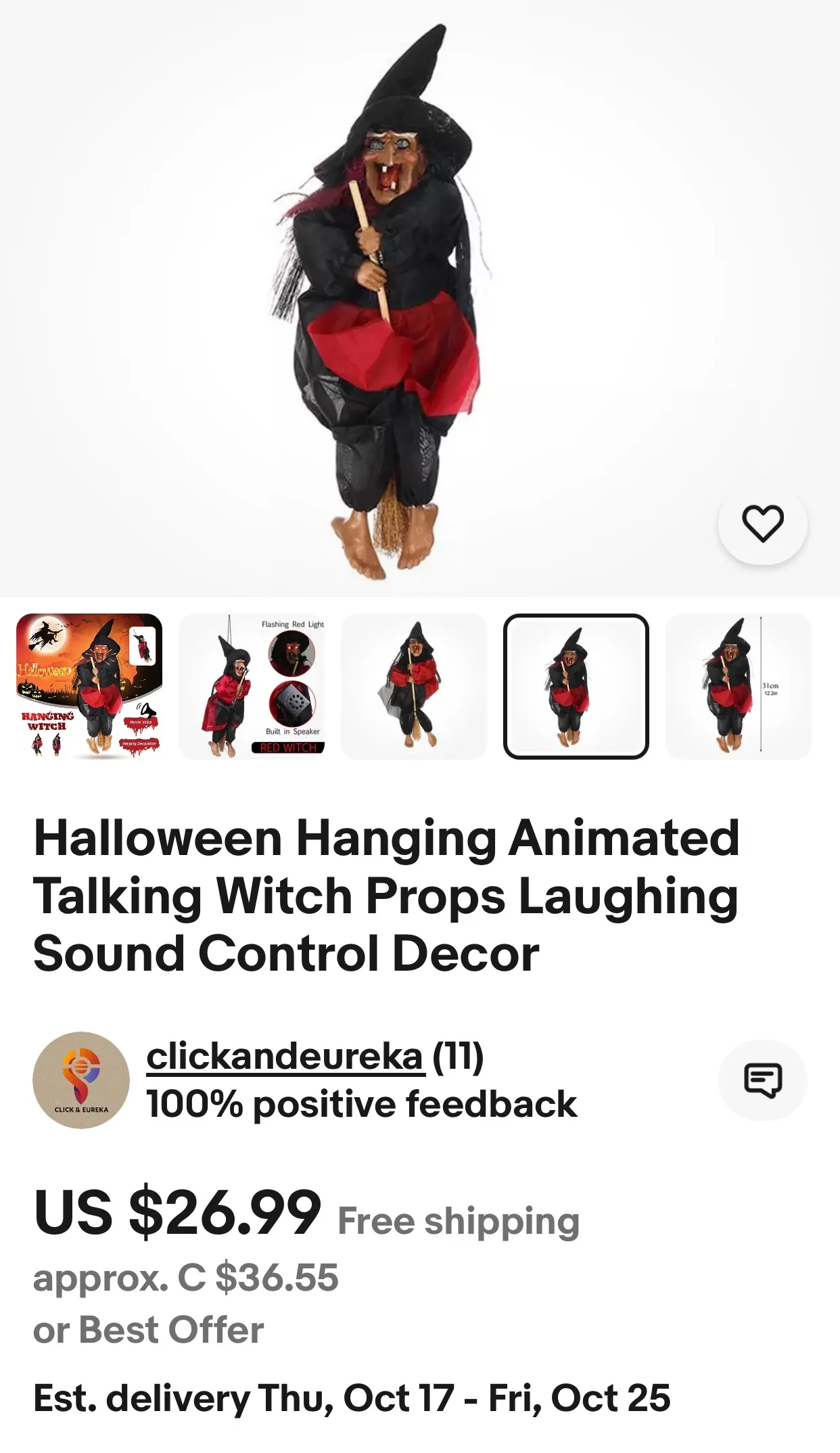 Hanging Witch Decoration image indicator(8)