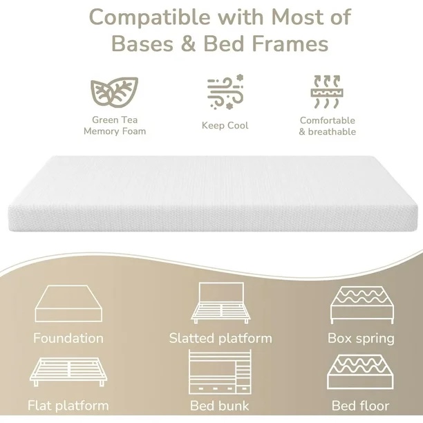 Queen Size Memory Foam Mattress Cooling Gel - photo 2