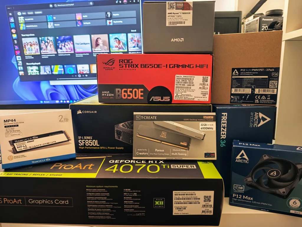 Gaming/Workstation PC Ryzen 7800X3D/32GB/1TB/RTX4070Ti Super image indicator(2)