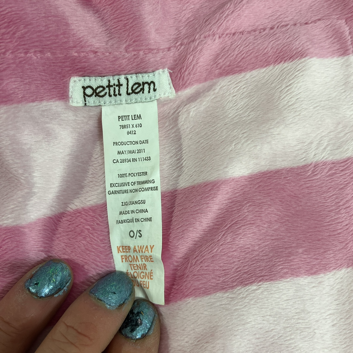 Petit Lem Pink Bird Blanket - photo 3