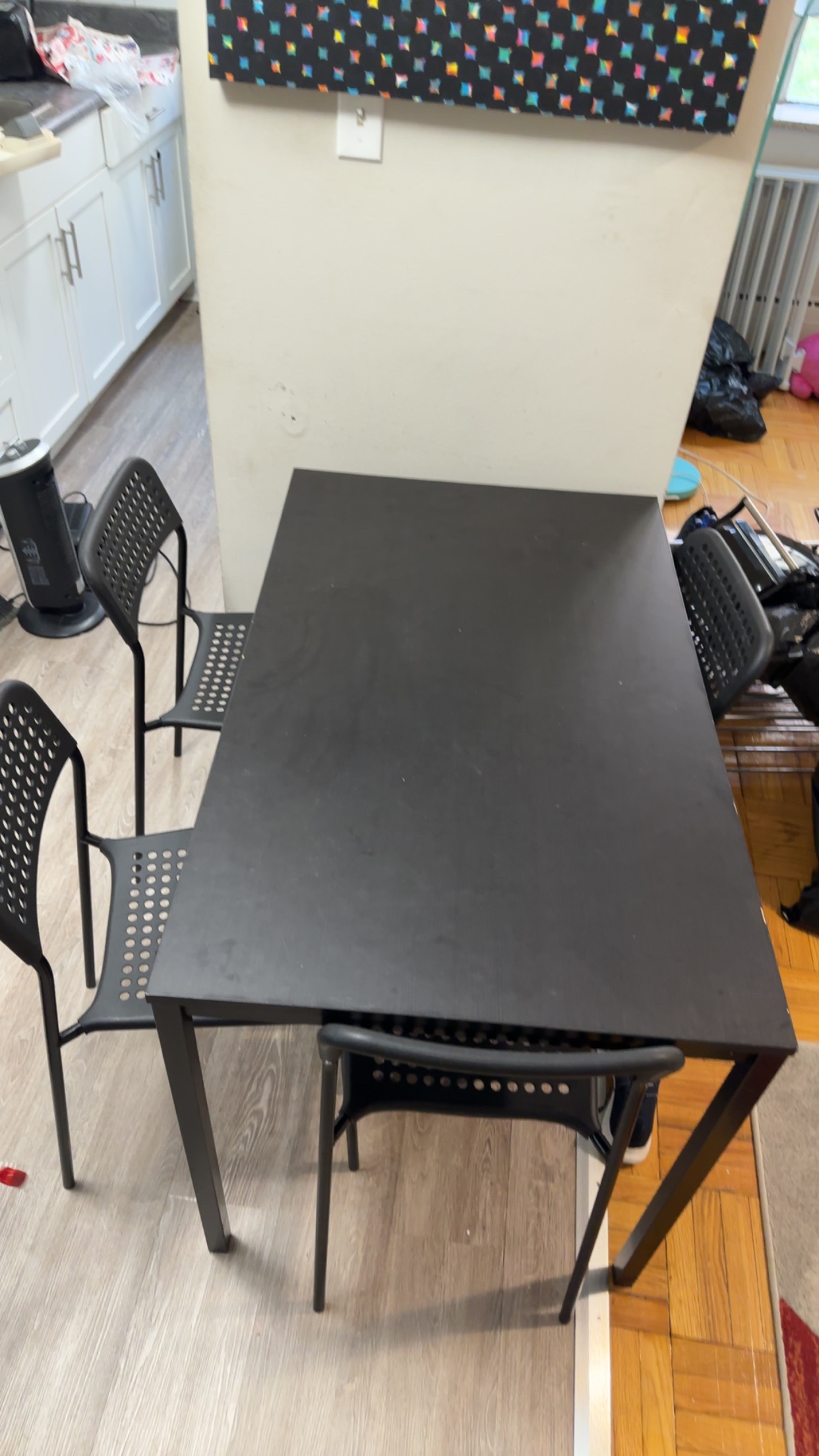Black Dining Table and Chairs Set