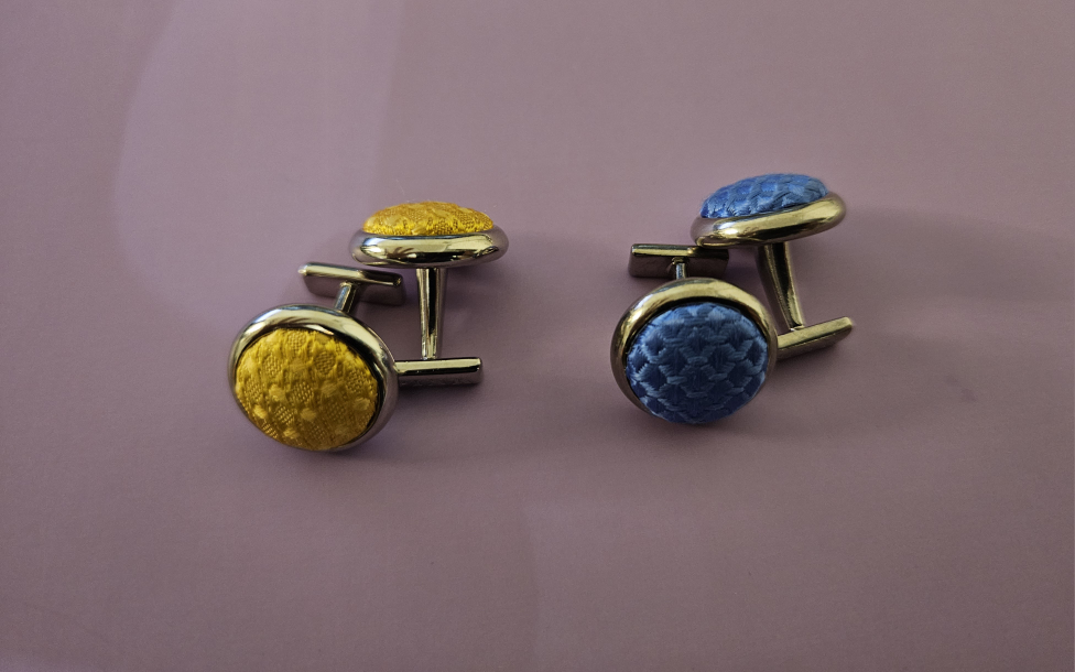 Thomas Pink Silk Cufflinks - photo 3