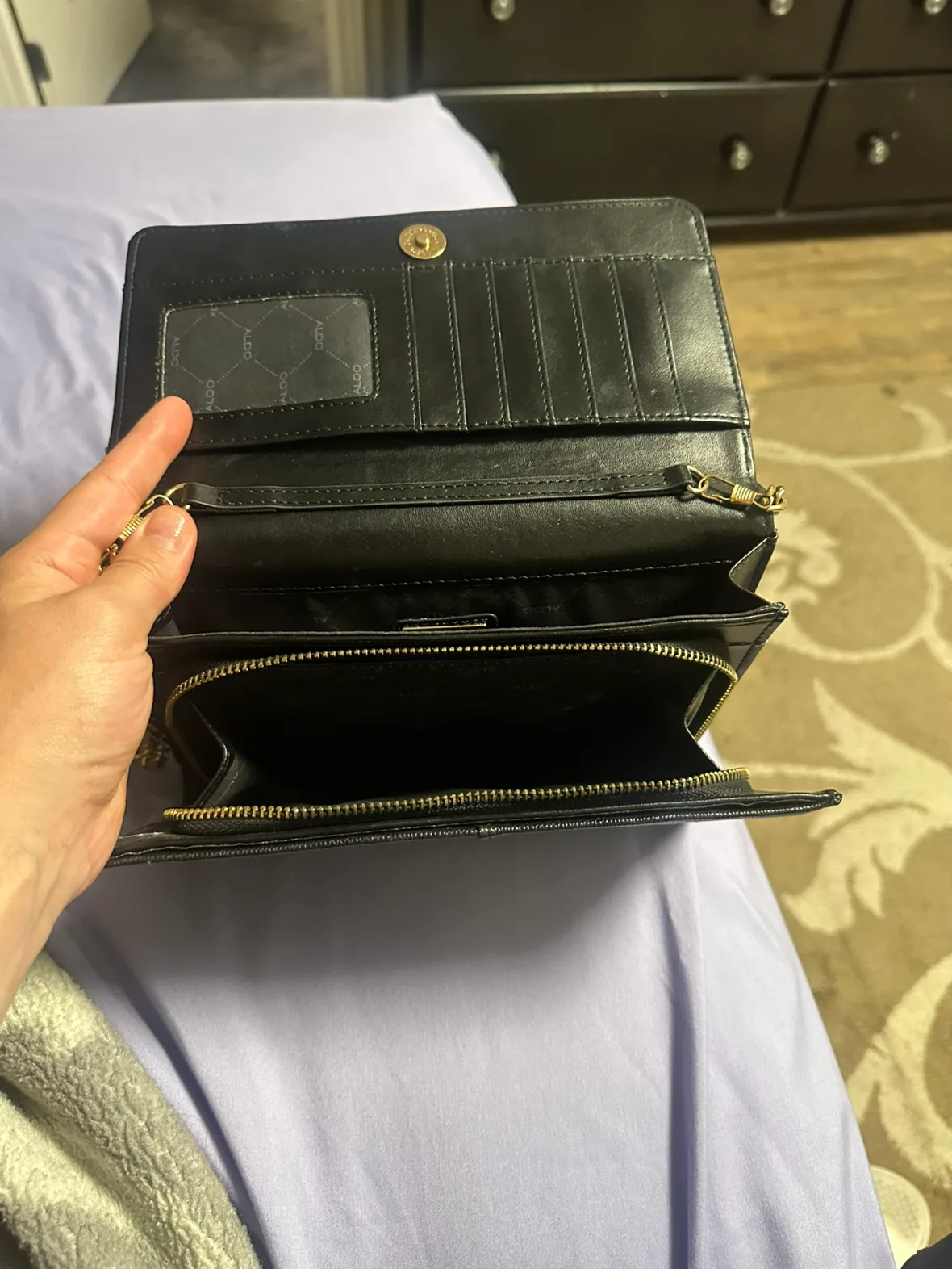 Aldo Black Chain Strap Wallet image indicator(4)