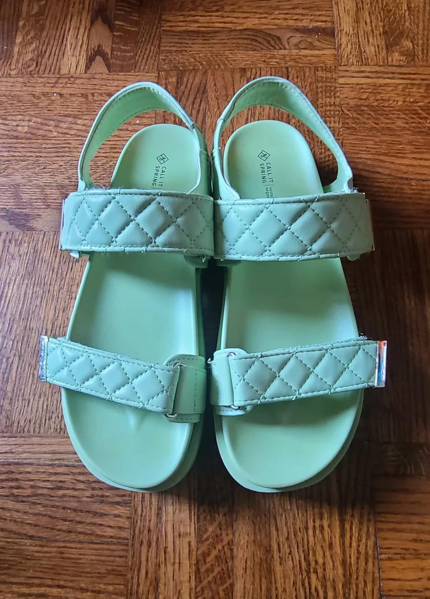 free free Call It Spring Green Sandals thumbnail