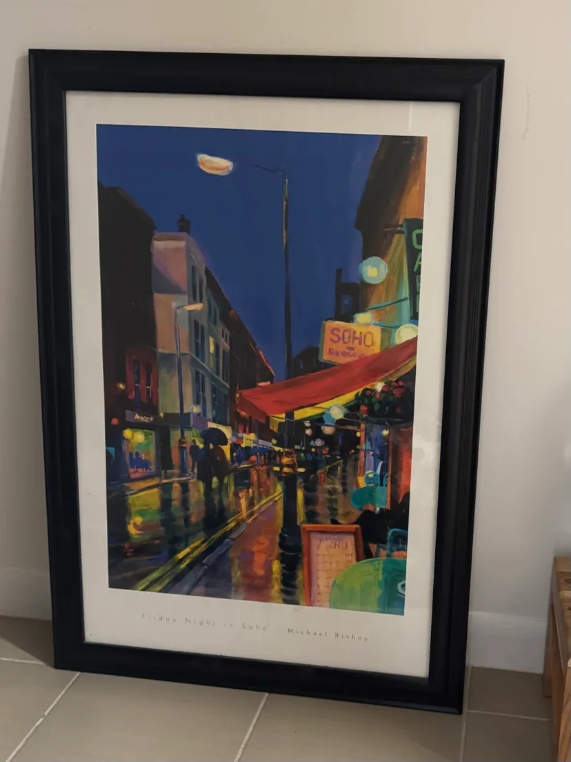 Friday Night in Soho' by Michael Bishop - Framed Poster thumbnail