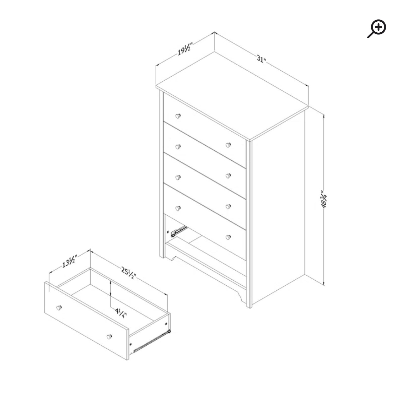 Taquanna Transitional 5- Drawer Chest For sale - photo 3