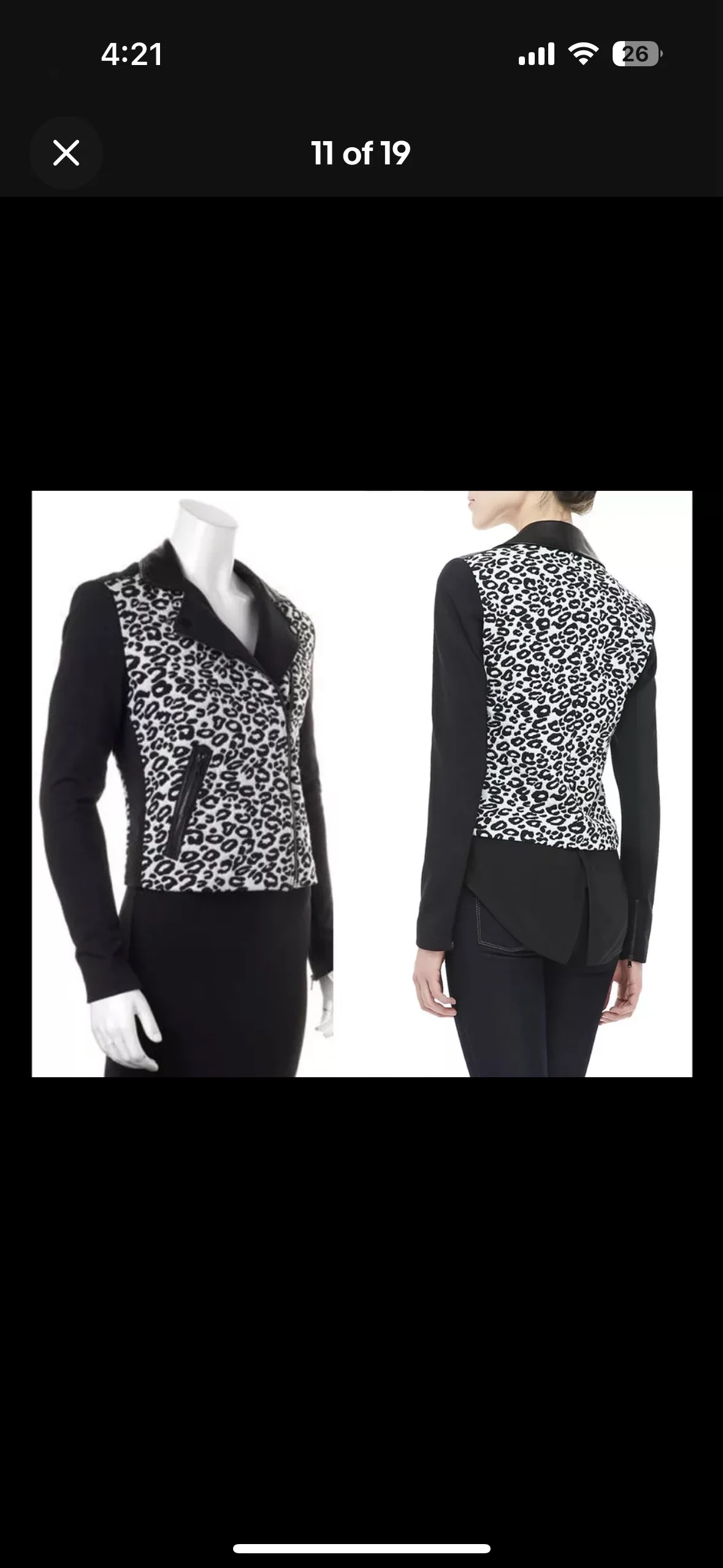 🧡 $695 NWOT Rebecca Taylor Sz 0 XS S leopard Moto Jacket Leather image indicator(9)