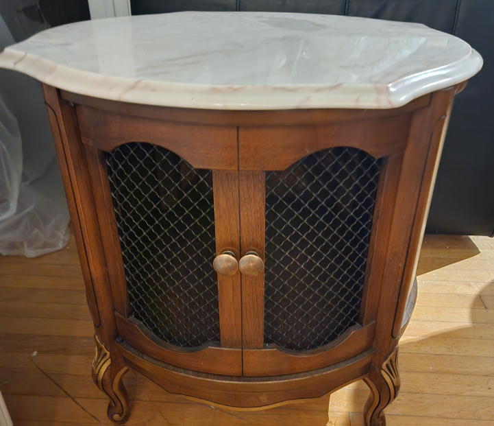 Vintage Marble Top End Table