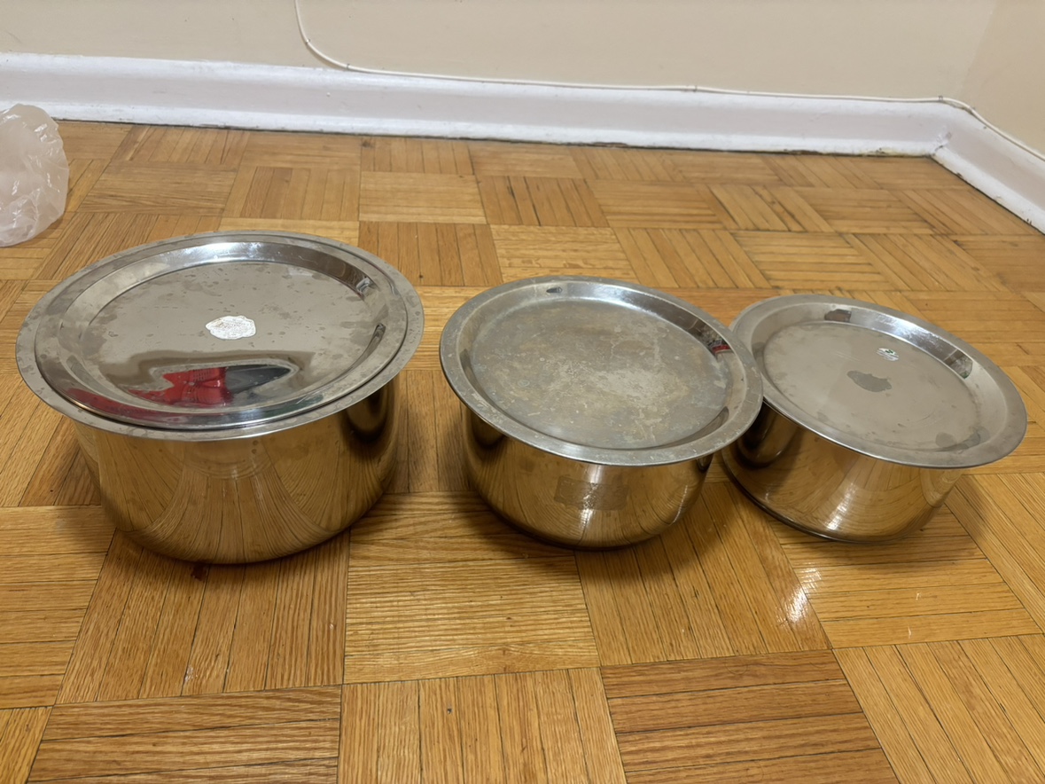 Stainless Steel Cookware Pot Set of 3 with Lids - photo 2