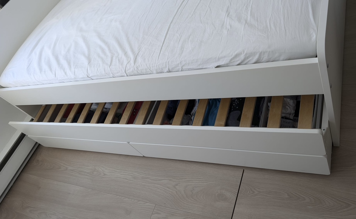 Ikea SLÄKT Bed frame w/pull-out bed + storage (twin) - photo 5
