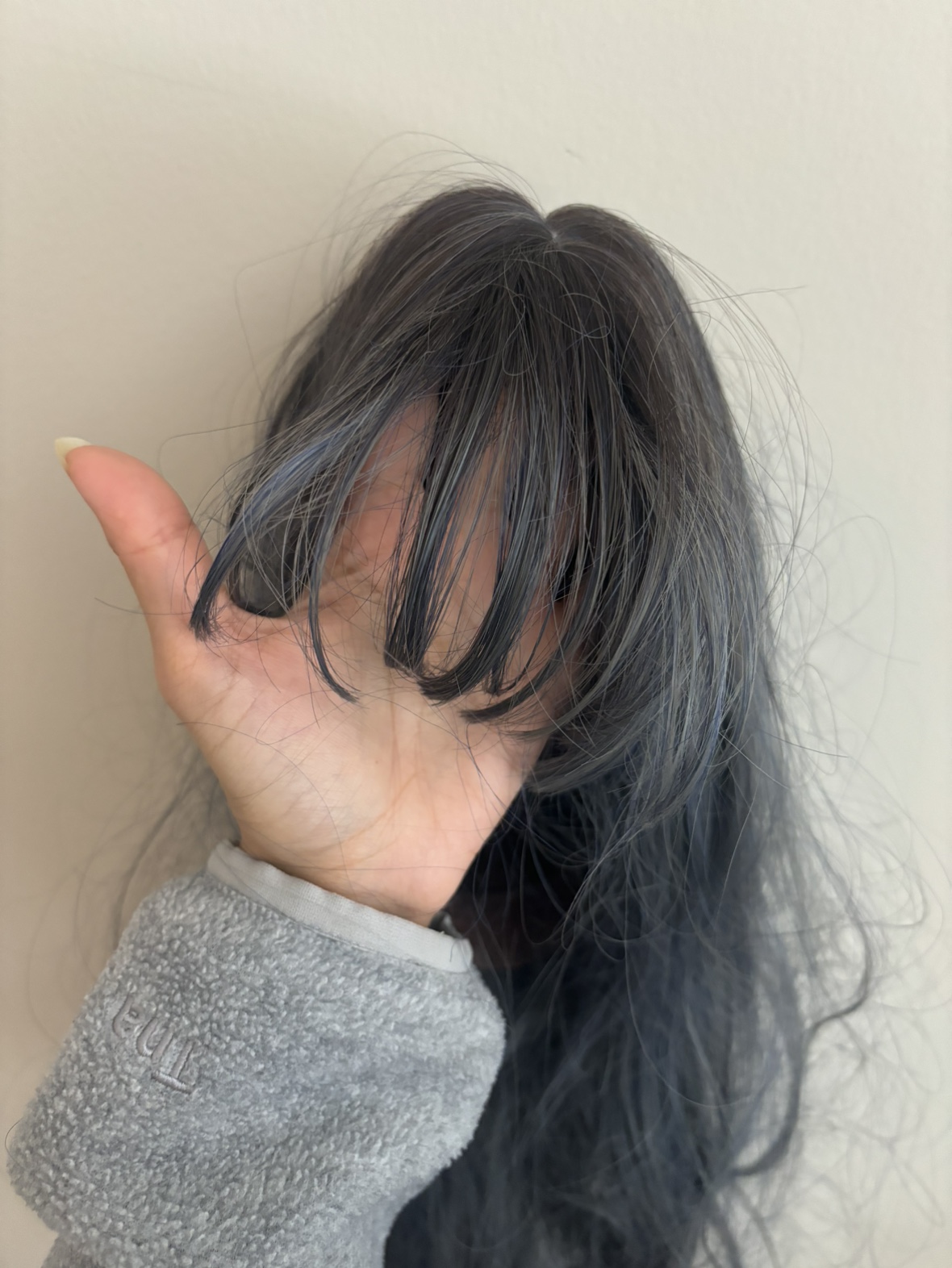 Dark Grey to Blue Wig with Bangs - photo 3