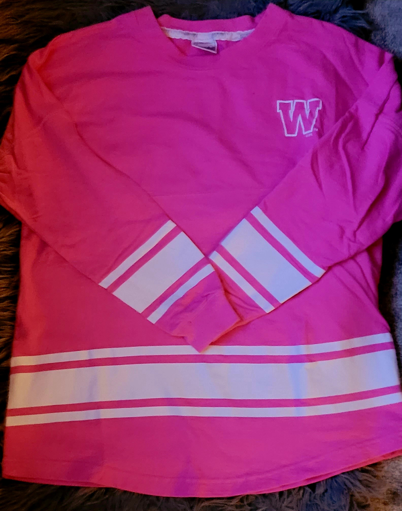 Pink Winnipeg Blue Bombers Football Long Sleeve Shirt - photo 3