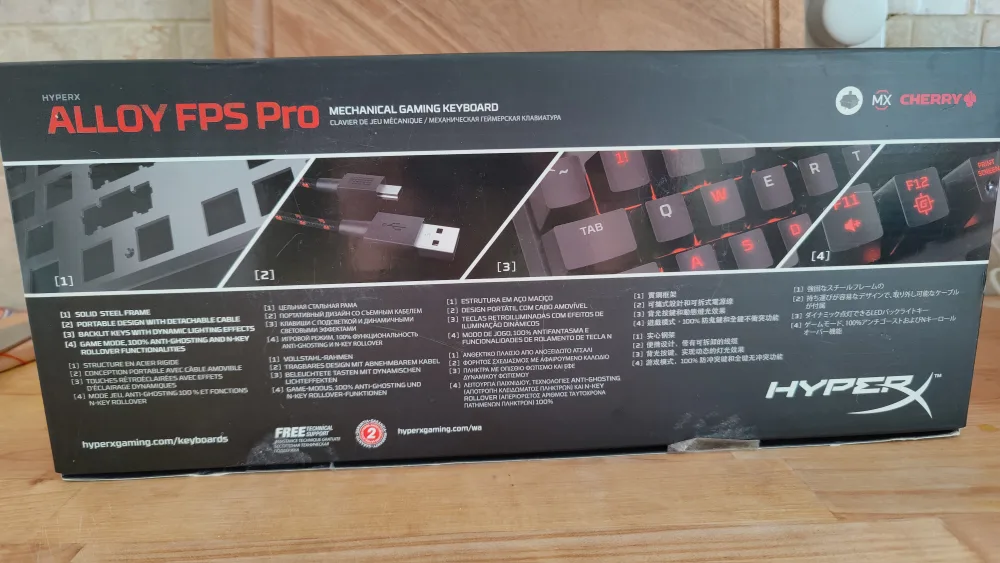 HyperX Alloy FPS Pro Mechanical Gaming Keyboard - Cherry MX Red image indicator(3)