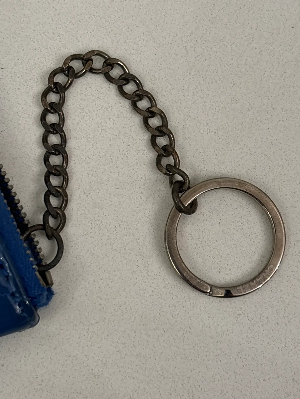 Chanel Blue Patent Leather Coin Purse with Chain image indicator(3)