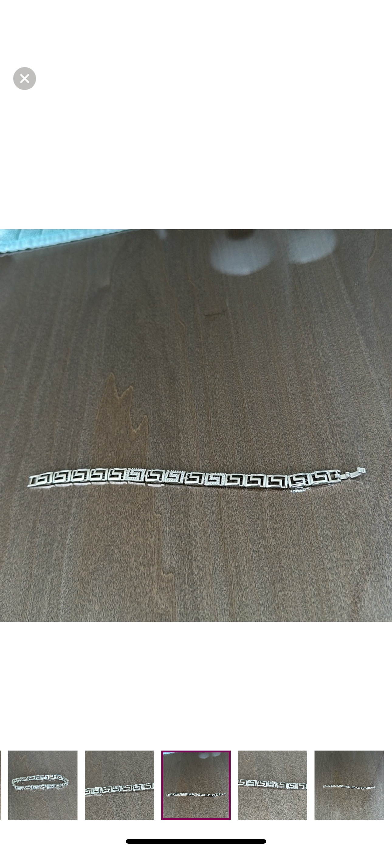 Silver Greek Key Bracelet - photo 5