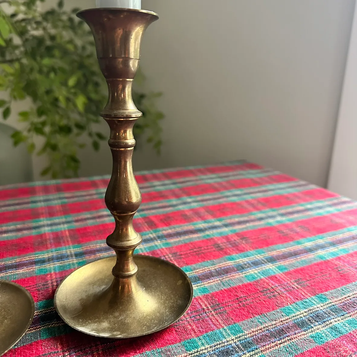 Set of 2 Brass Candle sticks/Holders image indicator(3)